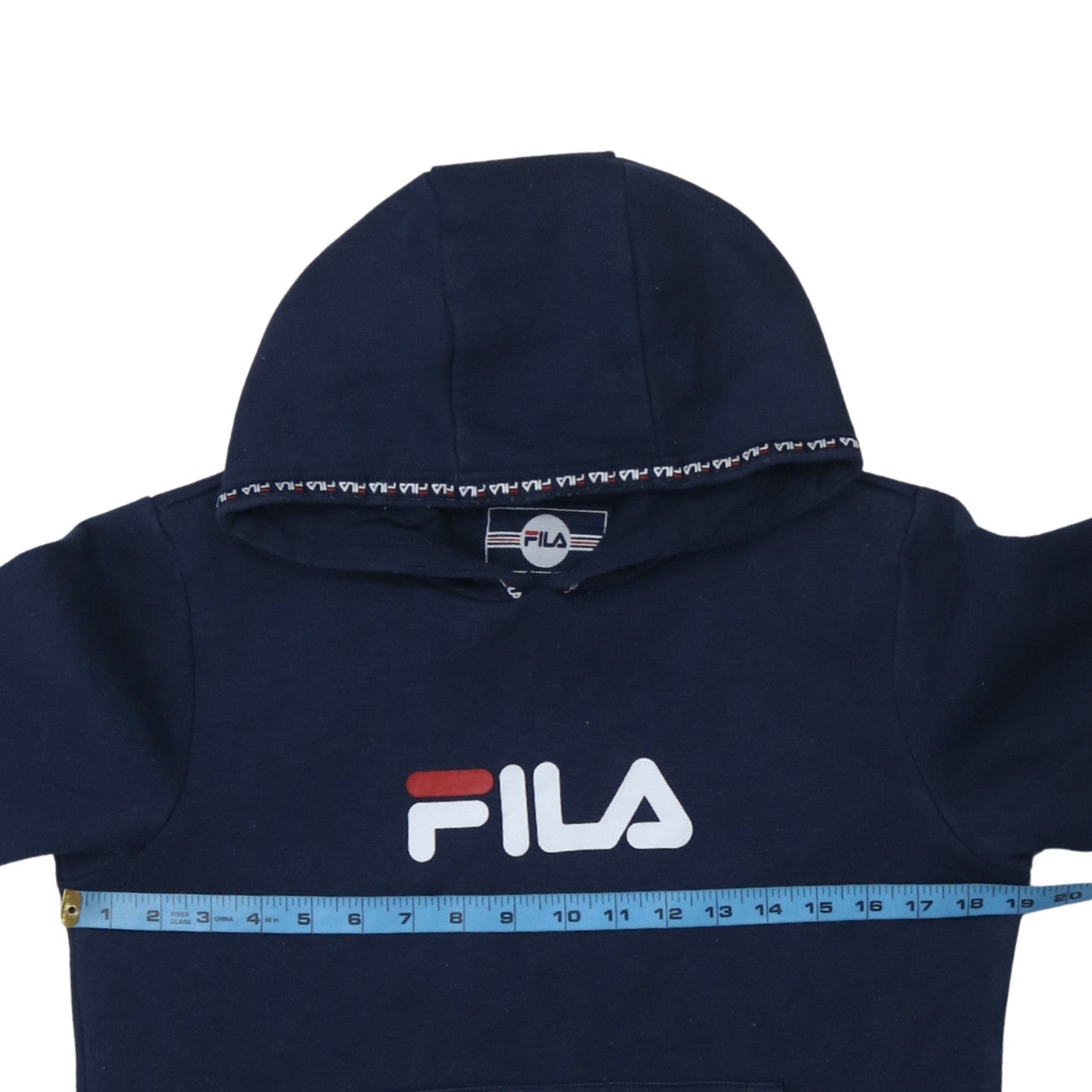 Fila Boys Navy Blue Pullover Hoodie 13-15 Years Logo Design