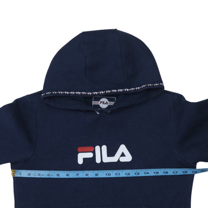 Fila Boys Navy Blue Pullover Hoodie 13-15 Years Logo Design