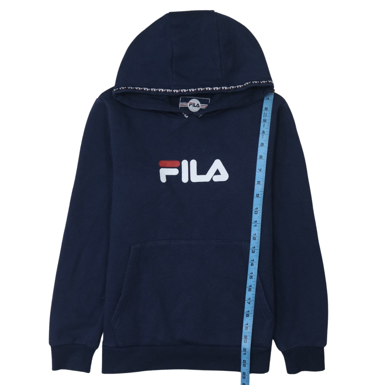 Fila Boys Navy Blue Pullover Hoodie 13-15 Years Logo Design