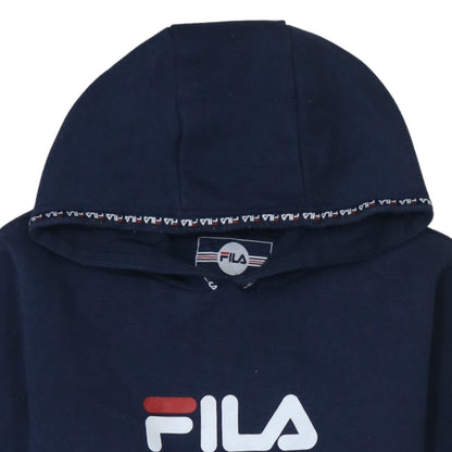 Fila Boys Navy Blue Pullover Hoodie 13-15 Years Logo Design