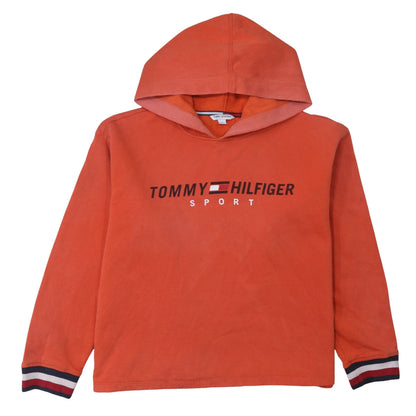 Womens UK Size L Tommy Hilfiger Orange Pullover Hoodie