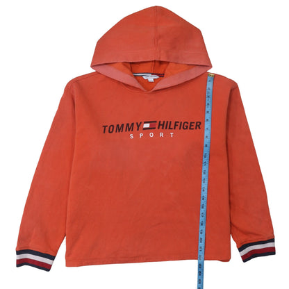 Womens UK Size L Tommy Hilfiger Orange Pullover Hoodie