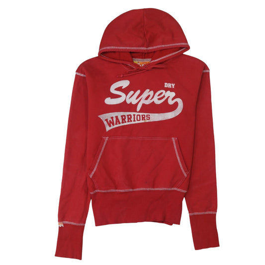Womens UK Size 8 Superdry Red Pullover Hoodie