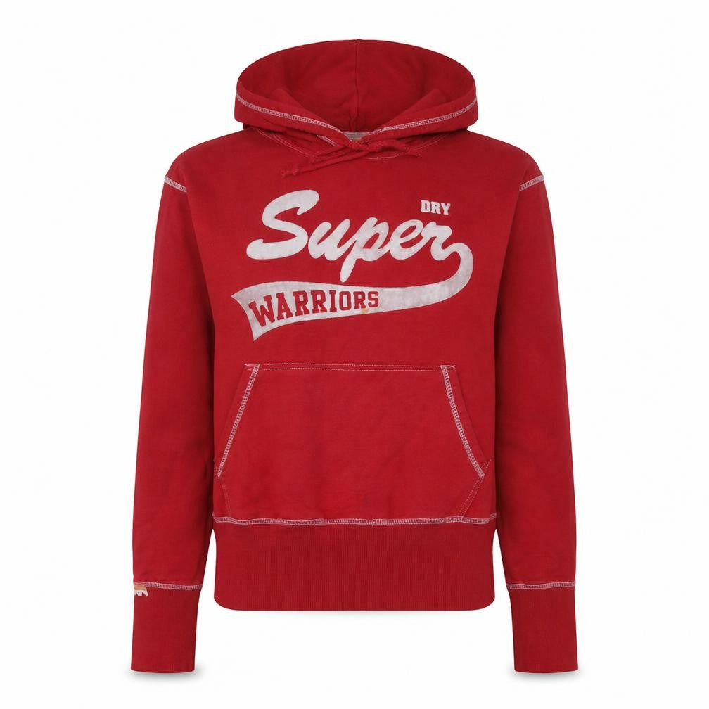 Womens UK Size 8 Superdry Red Pullover Hoodie