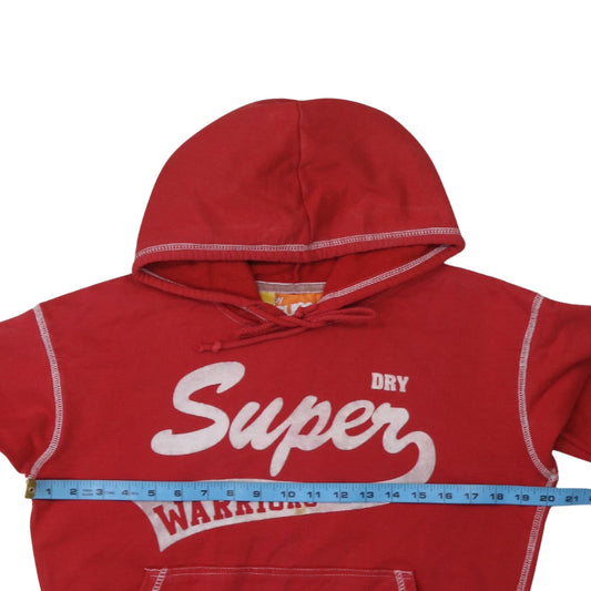Womens UK Size 8 Superdry Red Pullover Hoodie