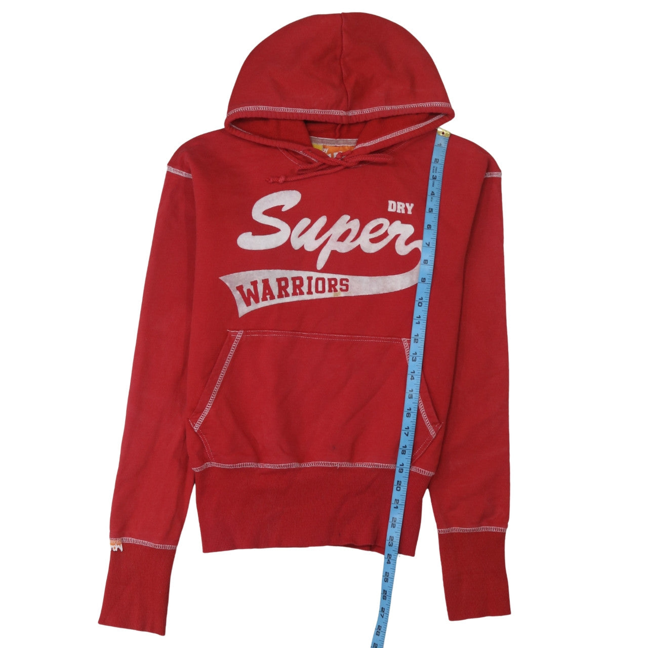 Womens UK Size 8 Superdry Red Pullover Hoodie