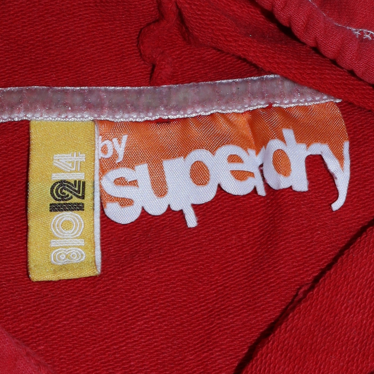 Womens UK Size 8 Superdry Red Pullover Hoodie