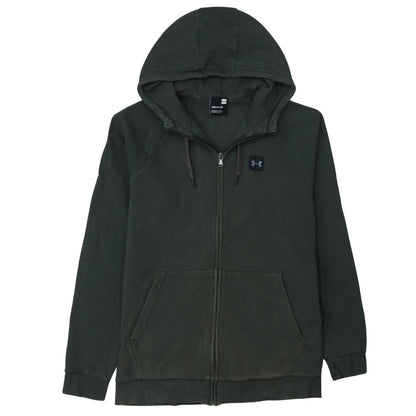 Mens UK Size S Under armour Green Full Zip Hoodie