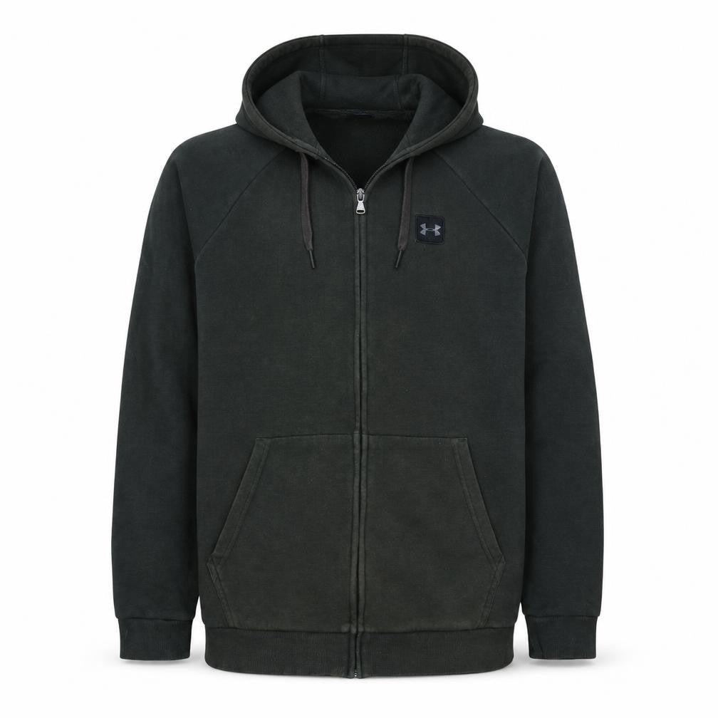 Mens UK Size S Under armour Green Full Zip Hoodie