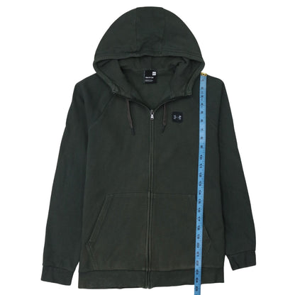 Mens UK Size S Under armour Green Full Zip Hoodie