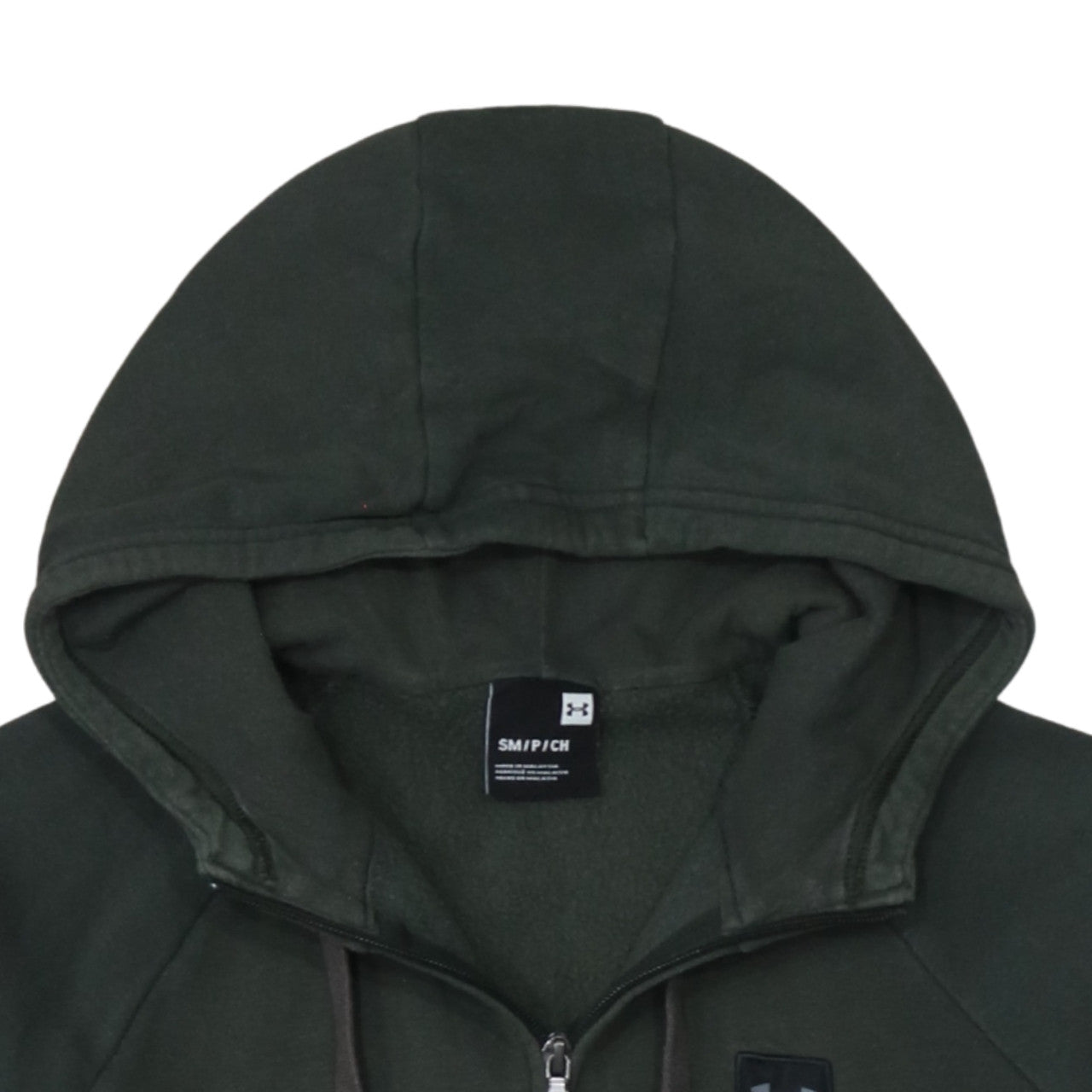 Mens UK Size S Under armour Green Full Zip Hoodie