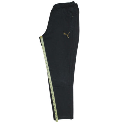 Puma Men's Black Jogger Sweatpants L Elastic Waist Pockets Sportswear