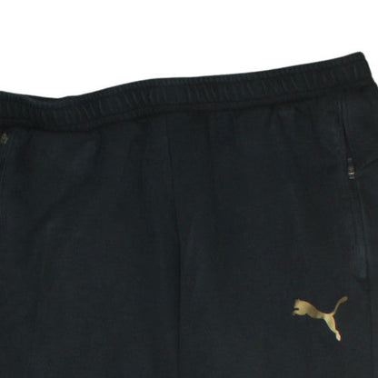 Puma Men's Black Jogger Sweatpants L Elastic Waist Pockets Sportswear