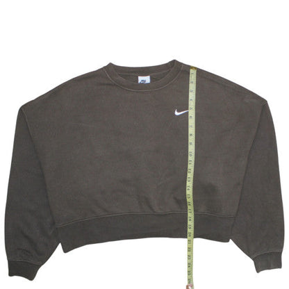 Womens UK Size M Nike Brown Pullover Sweatshirt