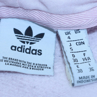 Womens UK Size 4 adidas Pink Pullover Hoodie