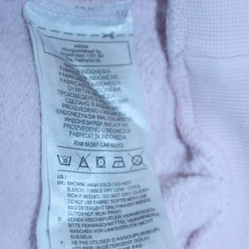 Womens UK Size 4 adidas Pink Pullover Hoodie