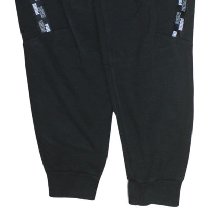 Puma Boys Black Jogger Trousers 13-14 Years Elastic Waist Sportswear