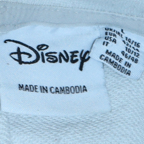 Womens UK Size L Disney White Pullover Sweatshirt