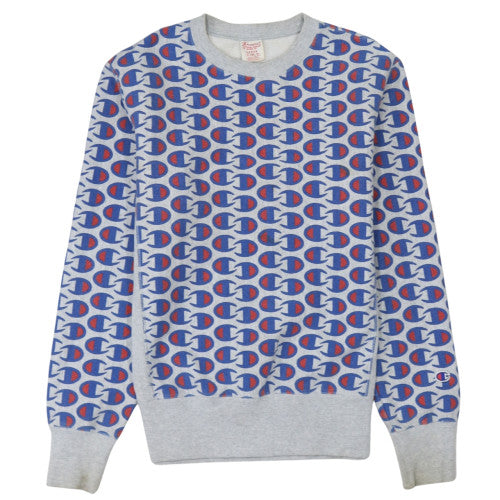 Mens UK Size L Champion Grey Pullover Sweatshirt