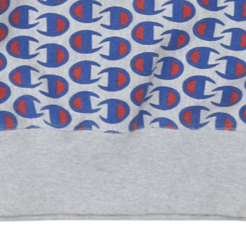Mens UK Size L Champion Grey Pullover Sweatshirt