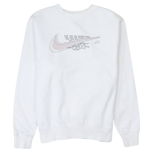 Womens UK Size M Nike White Pullover Sweatshirt