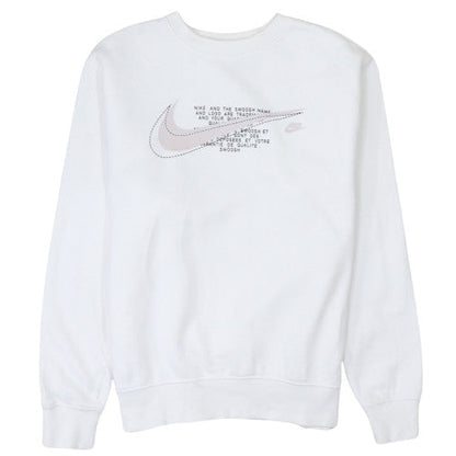 Womens UK Size M Nike White Pullover Sweatshirt