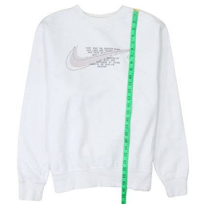 Womens UK Size M Nike White Pullover Sweatshirt