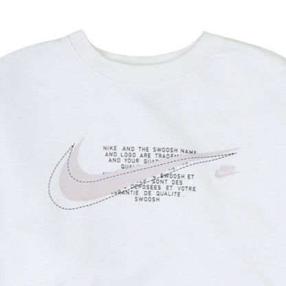 Womens UK Size M Nike White Pullover Sweatshirt