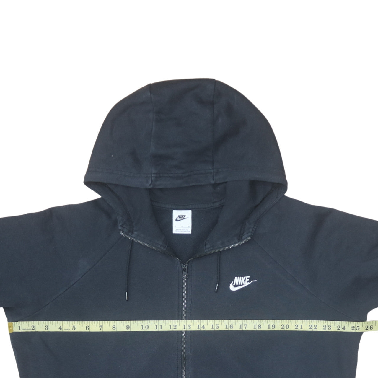 Mens UK Size XL Nike Black Full Zip Hoodie