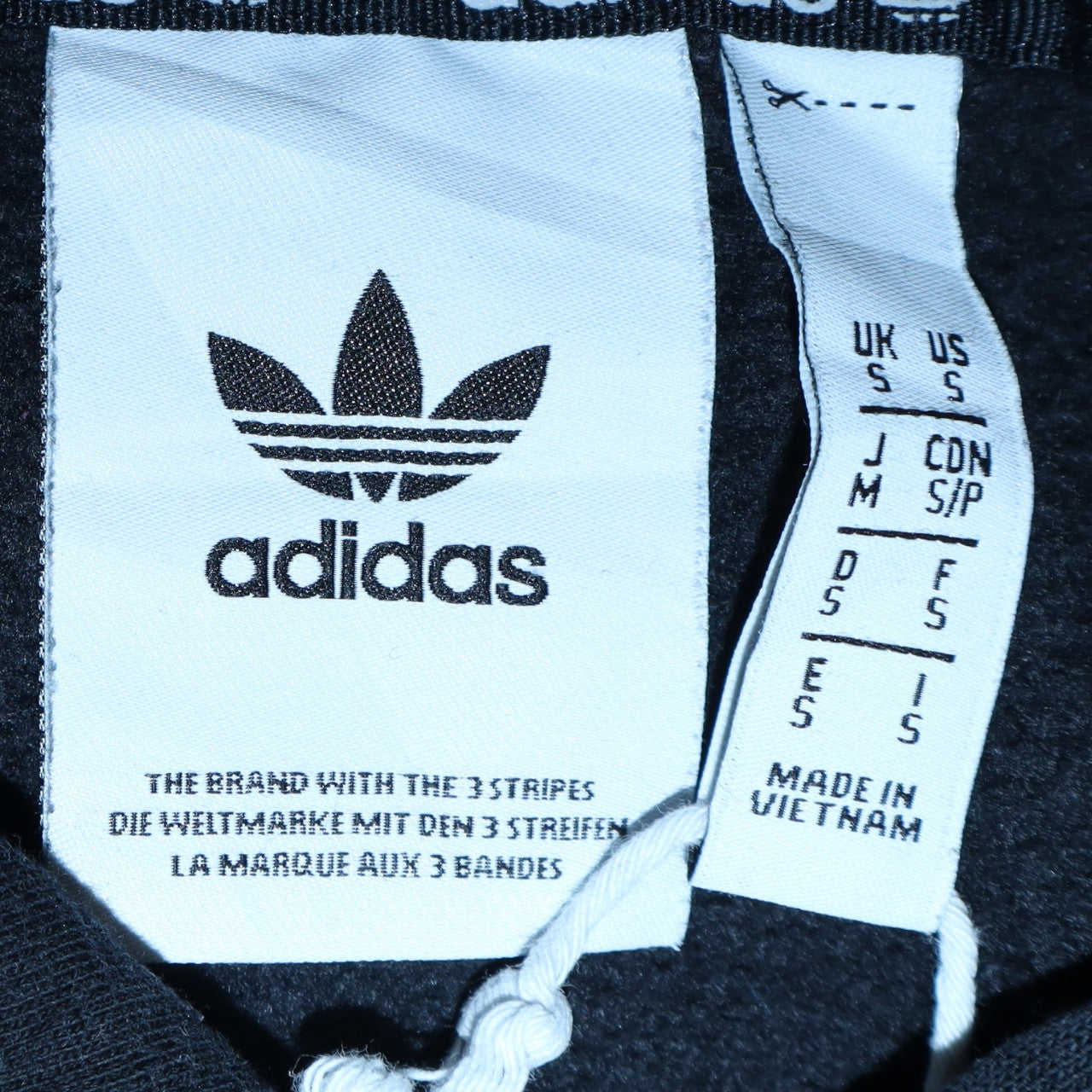 Mens UK Size S adidas Black Pullover Hoodie
