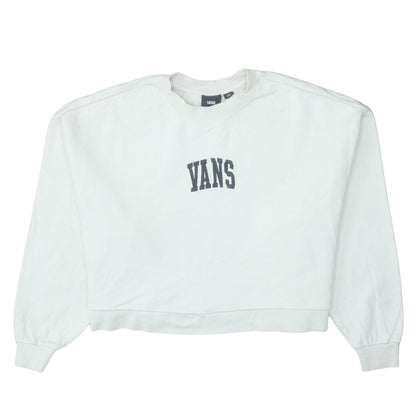 Womens UK Size M VANS White Pullover Sweatshirt
