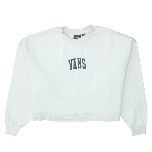 Womens UK Size M VANS White Pullover Sweatshirt