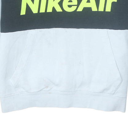 Nike Boys Grey Colourblock Pullover Hoodie XL Fleece Logo Print