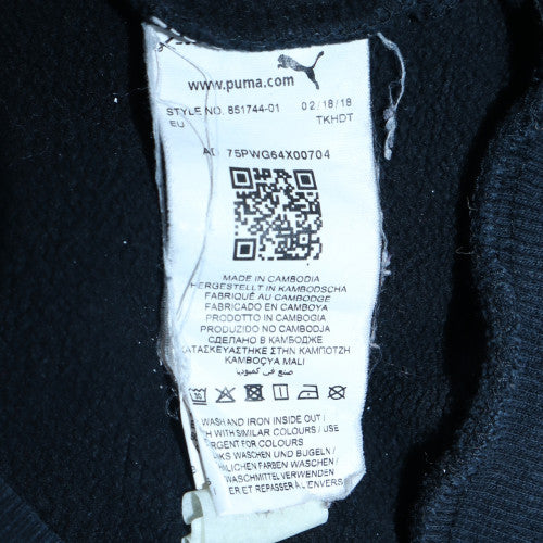 Womens UK Size S PUMA Black Pullover Hoodie