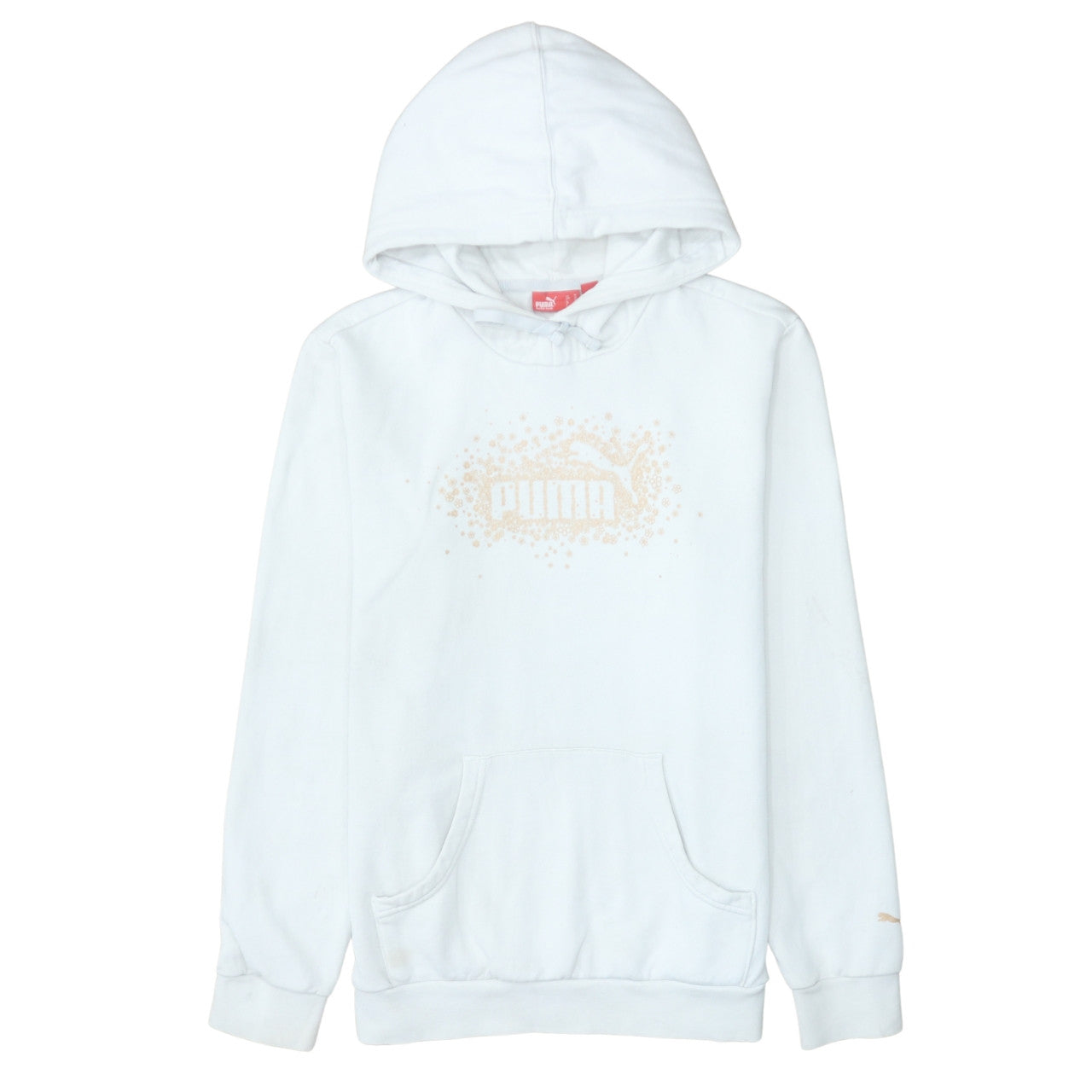 Womens UK Size M PUMA White Pullover Hoodie