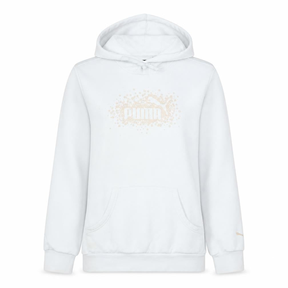 Womens UK Size M PUMA White Pullover Hoodie