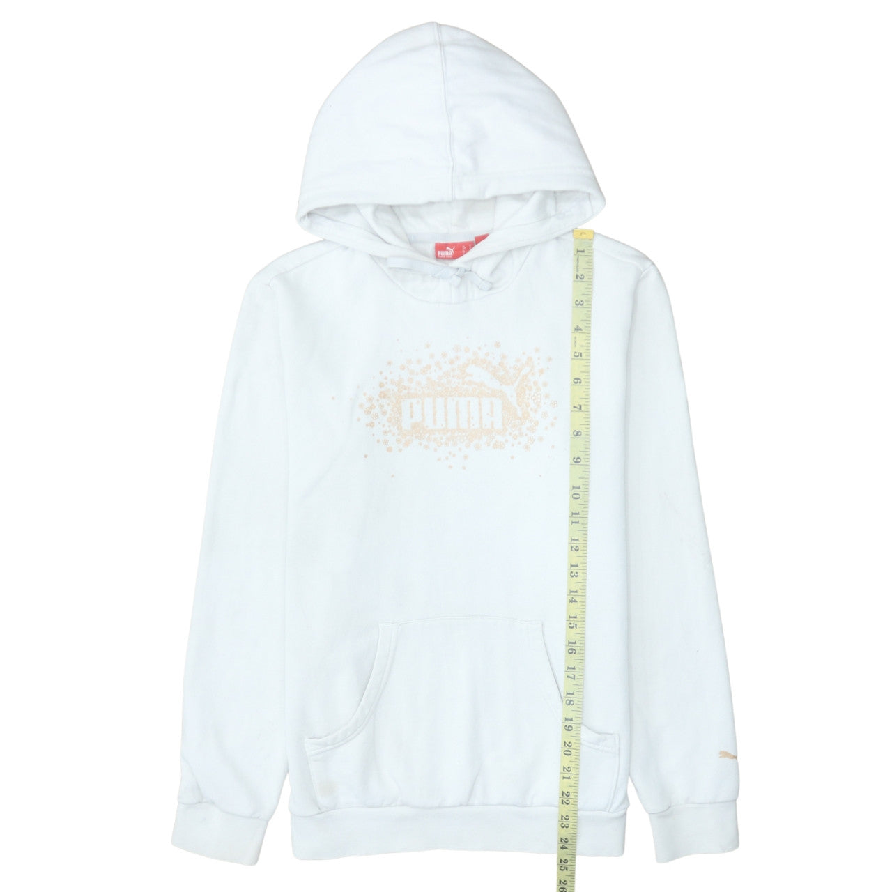 Womens UK Size M PUMA White Pullover Hoodie