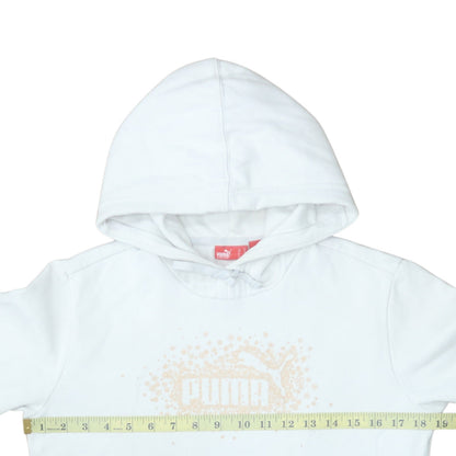 Womens UK Size M PUMA White Pullover Hoodie