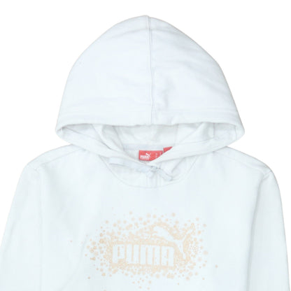 Womens UK Size M PUMA White Pullover Hoodie