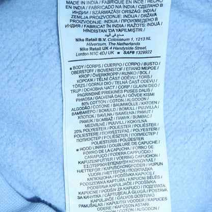 Mens UK Size XS Nike Blue Pullover Hoodie