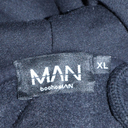 Mens UK Size XL boohooMAN Black Pullover Hoodie