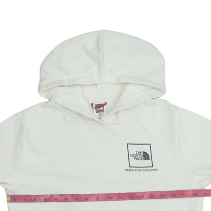 The North Face Boys White Pullover Hoodie XL Fleece Logo Sweatshirt