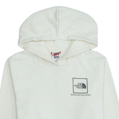 The North Face Boys White Pullover Hoodie XL Fleece Logo Sweatshirt