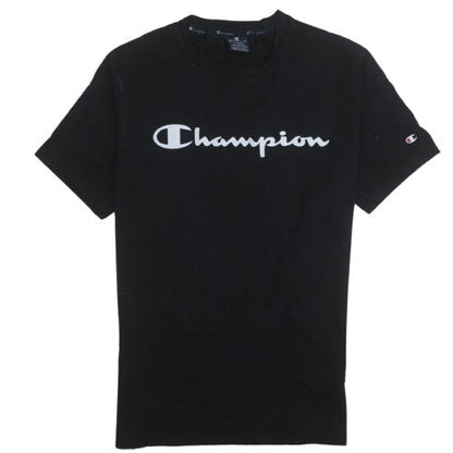 Champion Womens Black Large Basic Cotton Crew Neck T-Shirt