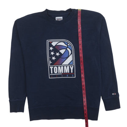 Mens UK Size M Tommy Jeans Blue Pullover Sweatshirt