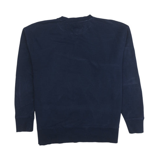 Mens UK Size M Tommy Jeans Blue Pullover Sweatshirt