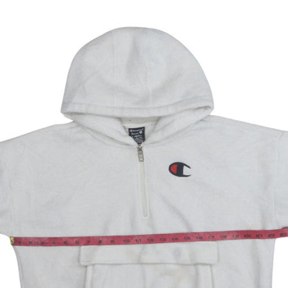 Womens UK Size XS Champion White Pullover Hoodie