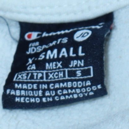 Womens UK Size XS Champion White Pullover Hoodie