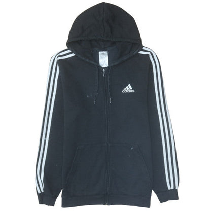 Mens UK Size M adidas Black Full Zip Hoodie