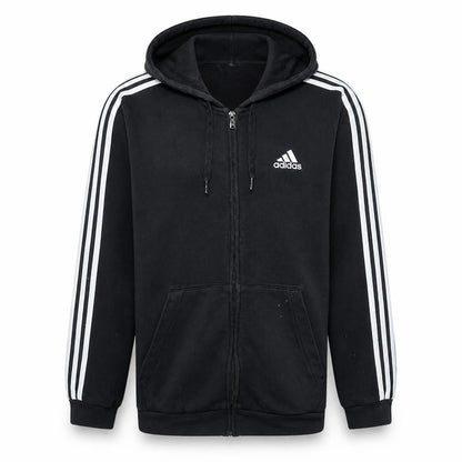 Mens UK Size M adidas Black Full Zip Hoodie